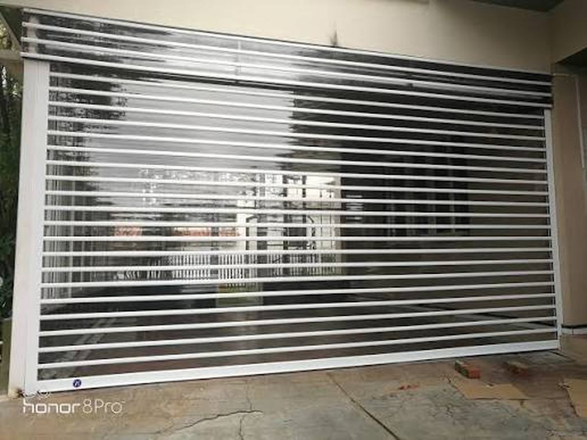 Transparent polycarbonate rolling shutter
